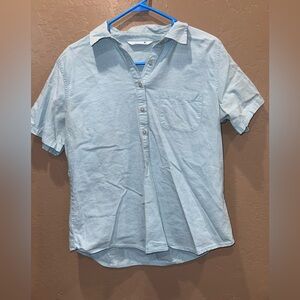 Riders by Lee Light Blue Casual Button Down Shirt